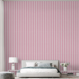 Papel Pintado Rayas verticales rosadas de dos tonos para chicas