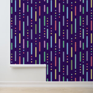 Papel Pintado Rayas y puntos pastel modernos