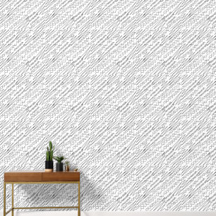 Papel Pintado Rayas Zigzag Chevron blancas y negras