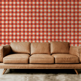 Papel Pintado Red Checkered Plaid