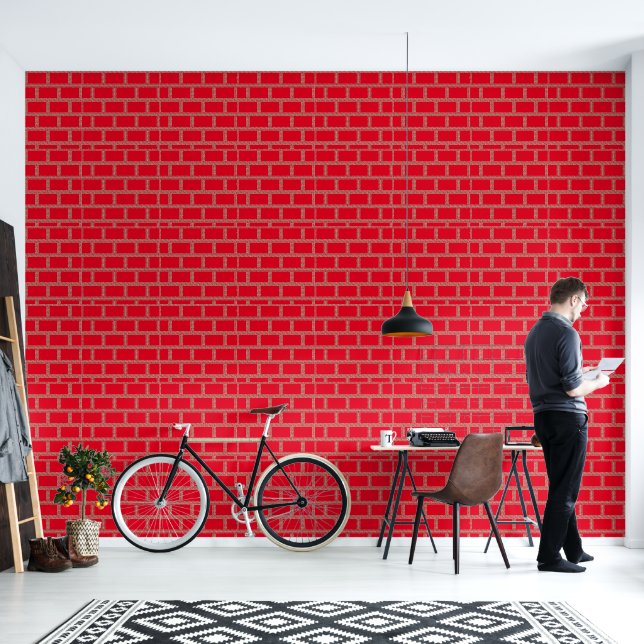 Papel Pintado Red Lattice Geo (Sala de estar)