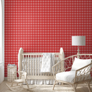 PAPEL PINTADO RED VINTAGE GINGHAM SEAMLESS