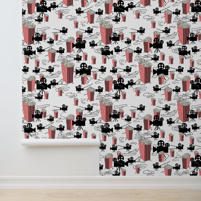 Papel Pintado Reels de película y palomitas de maíz (Solicitud)