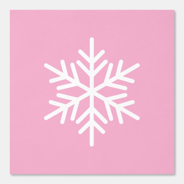 Papel Pintado Refined Chic Festive White Snowflake On Light Pink (Anverso)