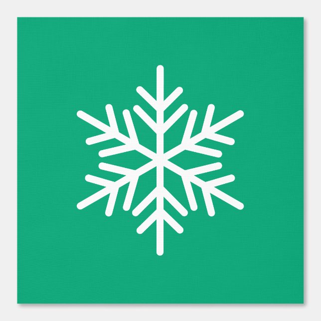 Papel Pintado Refined Festive White Snowflake On Green Blue (Anverso)