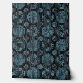 Papel Pintado Reflexiones de la ventana abstracta con azul y neg