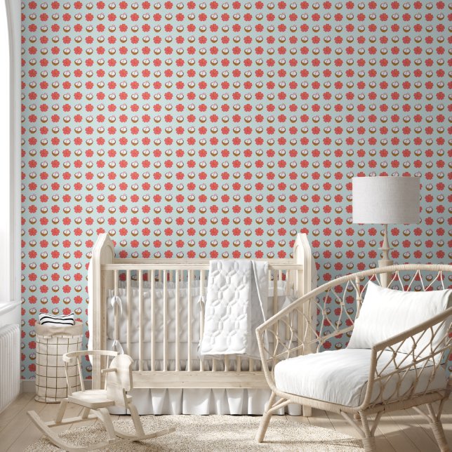 Papel Pintado Refresco de Hibisco Tropical y Coco (Niños)