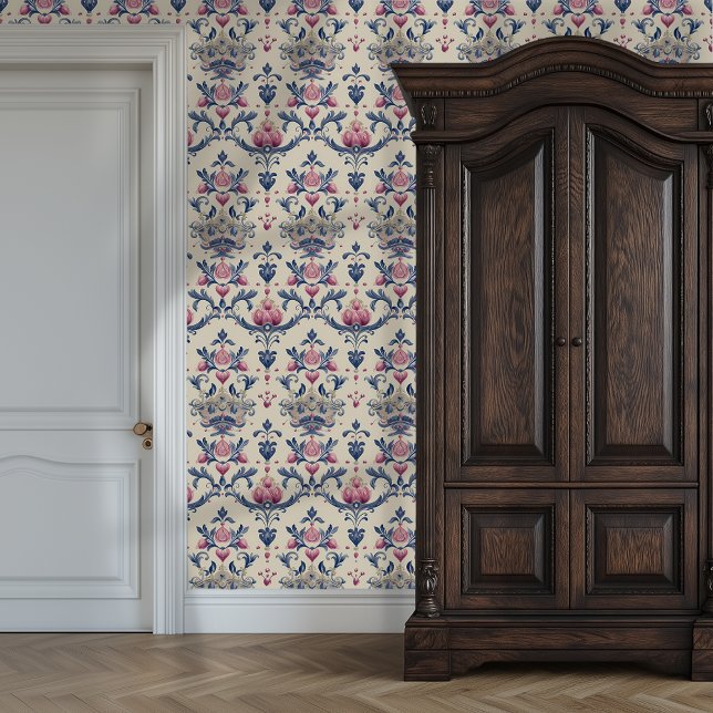 Papel Pintado Regal Crown & Floral Elegance Princescore (Regal Crown & Floral Elegance Princesscore Wallpaper)