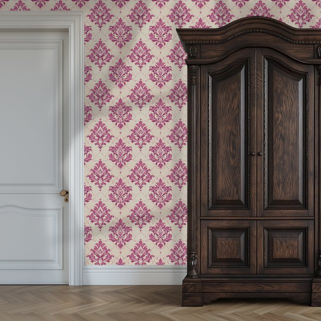 Papel Pintado Regal Rosa Damask Princescore (Regal Rose Damask Princesscore Wallpaper)