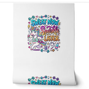 Papel Pintado Regalo de sudor de unicornio ahora brilla más tard