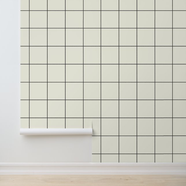 Papel Pintado Rejilla de marfil blanco de moda de 6" (Solicitud)