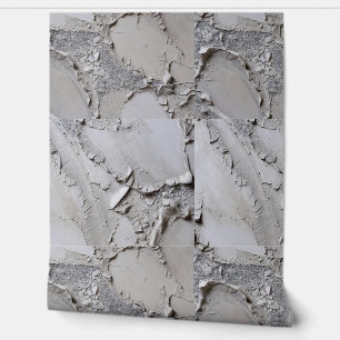 Papel Pintado Relevieve de Fragmento de Estuco Texturizado Gris 