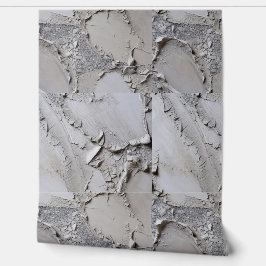 Papel Pintado Relevio de Fragmento de Estuco Texturizado Gris Ne