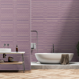 Papel Pintado Repetición de bloque de crema púrpura