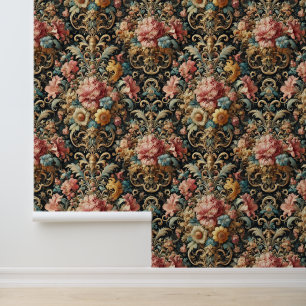 Papel Pintado Requiem para Arcana - Diseño floral gótico