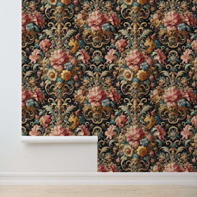 Papel Pintado Requiem para Arcana - Diseño floral gótico (Solicitud)