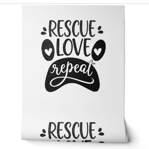 Papel Pintado Rescate Amor Repetir Perro Paw Tee