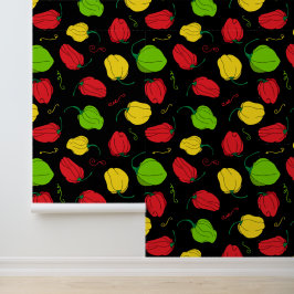 Papel Pintado Restaurante jamaiquino Scotch Bonnet Patterned