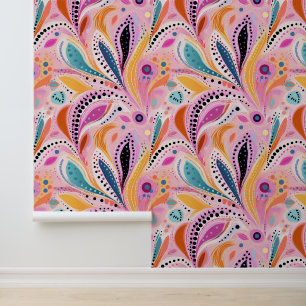 Papel Pintado Resumen caprichoso de color moderno #2