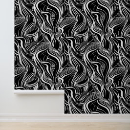 Papel Pintado Resumen creativo negro y blanco transparente