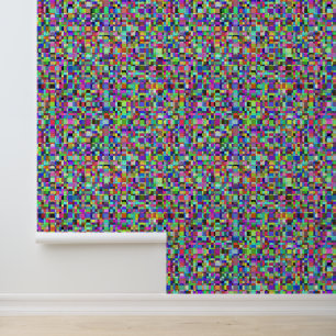 Papel Pintado Resumen Cuadrados Formas Patrón Multicolor