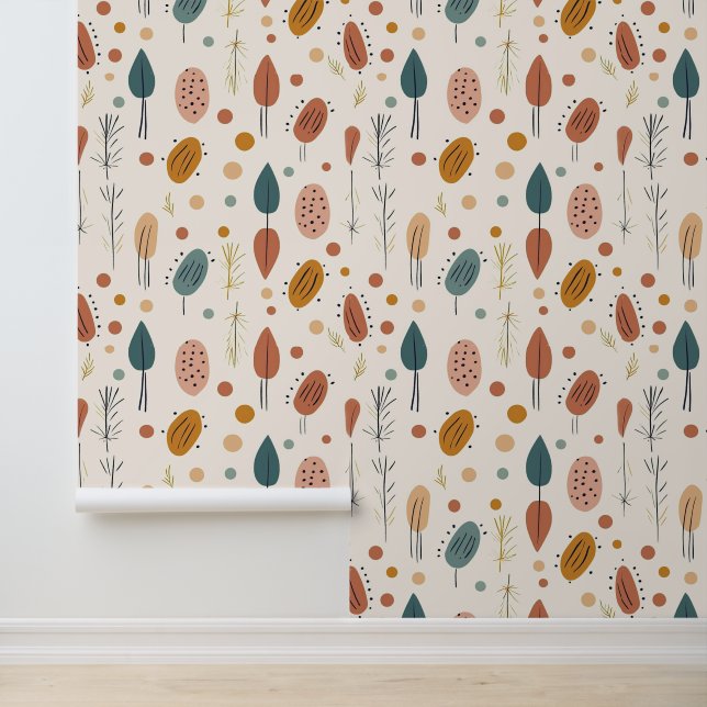 Papel Pintado Resumen de Boho Colección Retro Moderna (Solicitud)