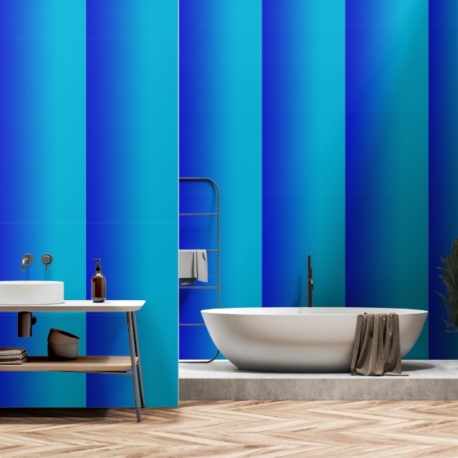 Papel Pintado Resumen de degradado azul a acua (Baño)