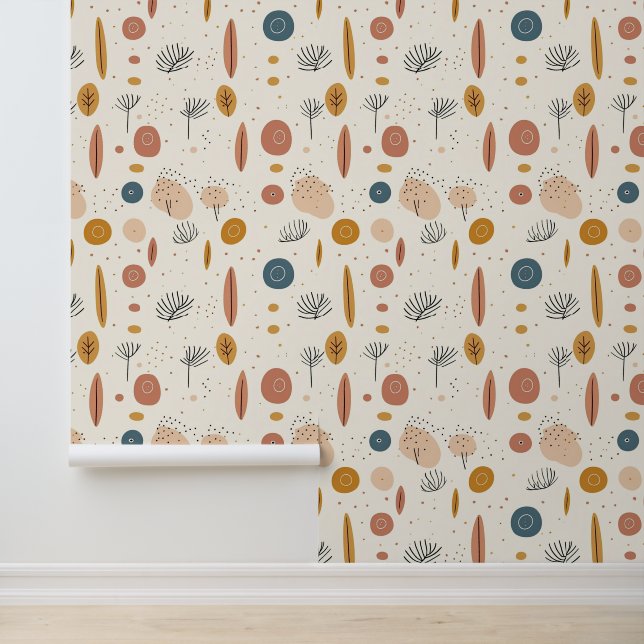 Papel Pintado Resumen de la colección moderna de Boho Retro (Solicitud)