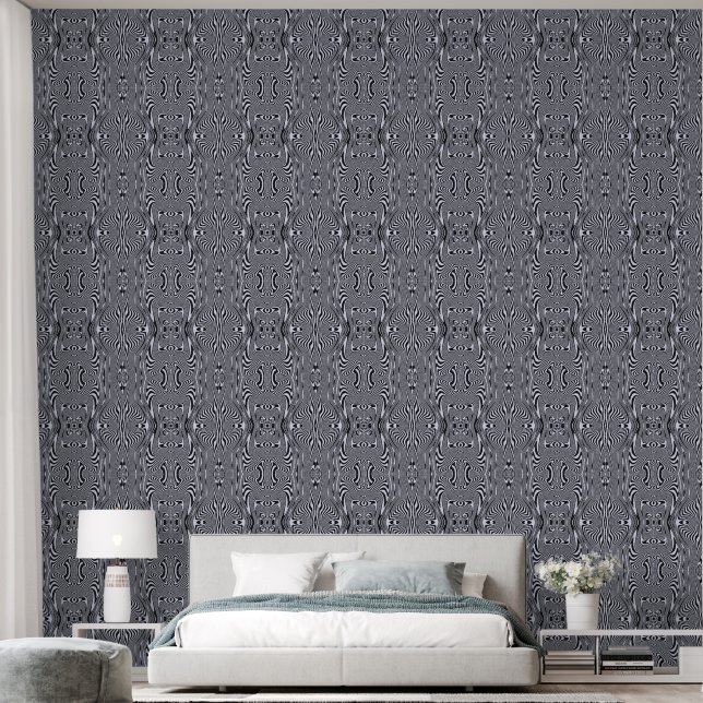 Papel Pintado Resumen de las franjas de lavanda (Dormitorio)