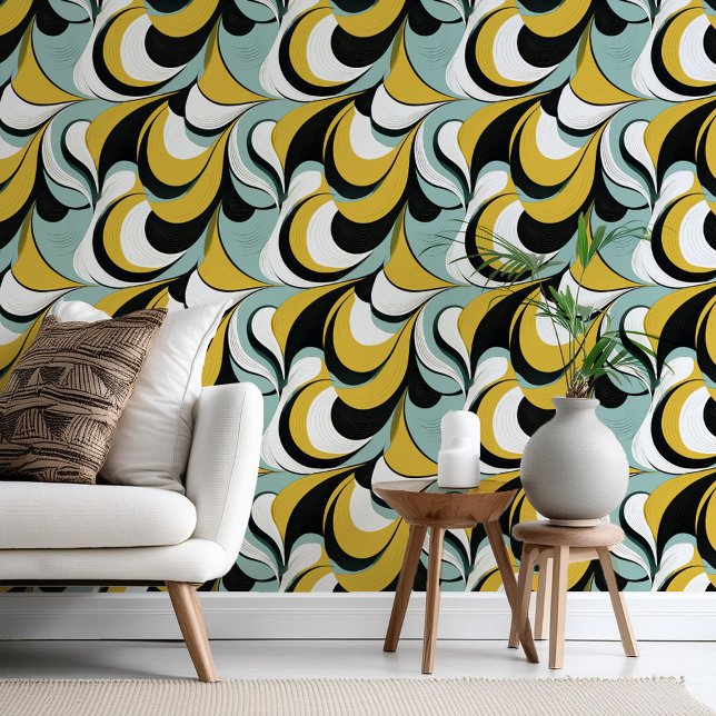 Papel Pintado Resumen de subirros retro vibe de los años 60 pat# (Subido por el creador)