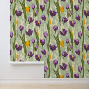 Papel Pintado Resumen de tulipanes florece en la mente de fondo