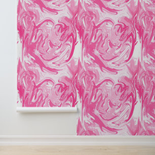 Papel Pintado Resumen del patrón de mármol blanco y rosado