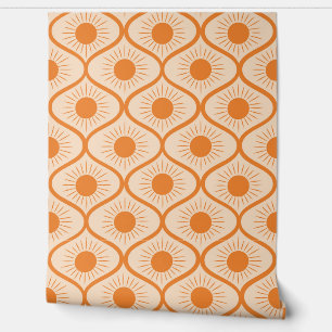 Papel Pintado Resumen del sol naranja en el ogo de mediados de s