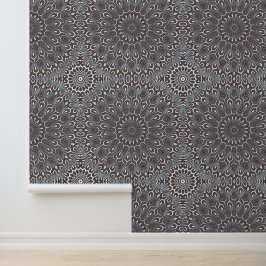 Papel Pintado Resumen Elegante Moda elegante Mandala gris platea
