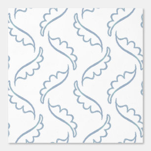 Papel Pintado Resumen Foliage Luz moderna Blanco y Azul