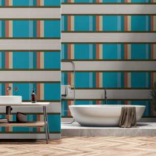 Papel Pintado Resumen Gris geométrico azul Aqua Brown
