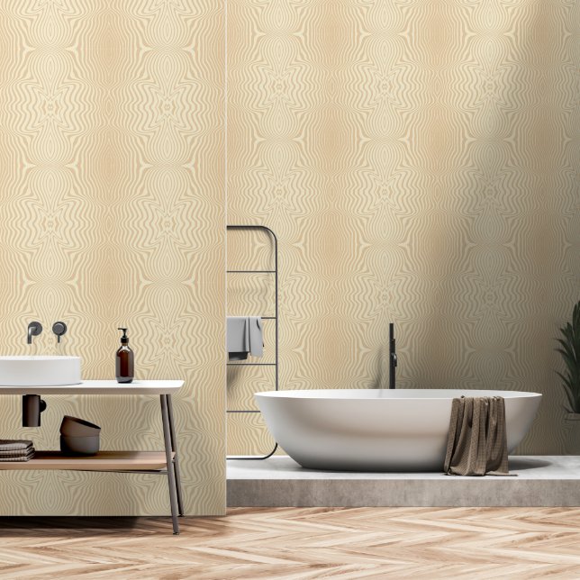 Papel Pintado Resumen Parchment Beige Stried Pattern (Baño)