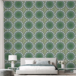 Papel Pintado Resumen Verde de primavera elegante floral