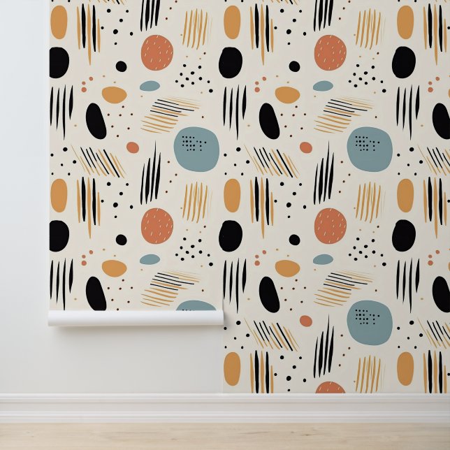Papel Pintado Retro Boho Resumen colección moderna (Solicitud)