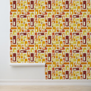 Papel Pintado Retro Mediano Siglo Cápsula Amarilla Moderna extra