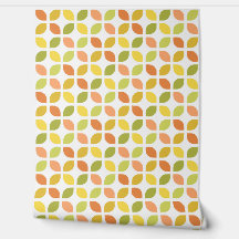 Retro Mod Trellis Naranja amarillo Verde