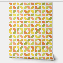 Papel Pintado Retro Mod Trellis Naranja amarillo Verde