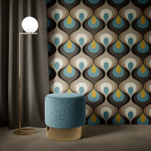 Retro Mood Azul Marrón Mostaza Beige Negro