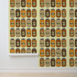 Papel Pintado Retro Pop Art Beer Cans Man Cave<br><div class="desc">El papel pintado perfecto para su cueva masculina o su área de bar. El diseño es retro con unas filas de latas de cerveza de estilo puntal en sutiles tonos marrones y naranjas,  sobre un fondo de crema blanquecina</div>