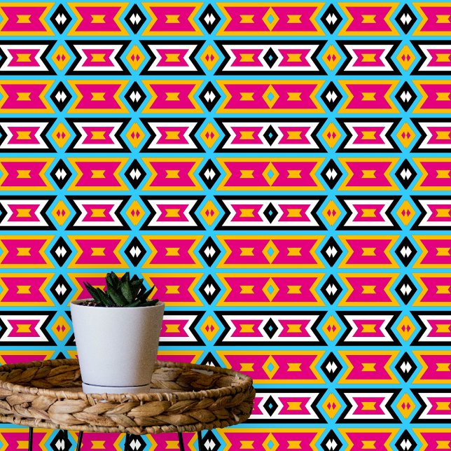 Papel Pintado Retro vibrante colorido Memphis geométrico (Subido por el creador)