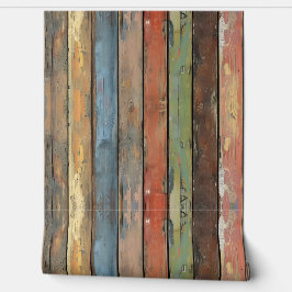 Papel Pintado Revestimiento de Madera Rústica 3