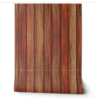 Papel Pintado Revestimiento de madera rústica 33