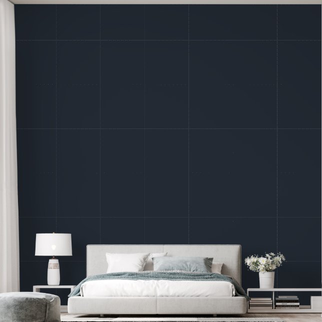 Papel Pintado Riqueza profunda de arándano azul y calma sofistic (Dormitorio)