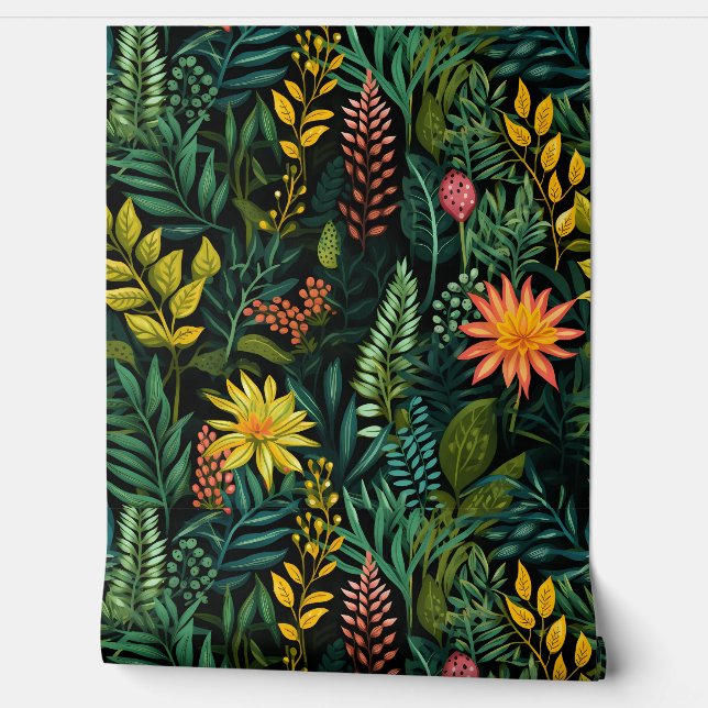 Papel Pintado Roar y explorar el bosque tropical botánico (Desenrollar)