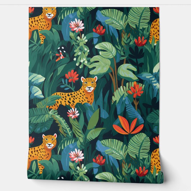 Papel Pintado Roar y explorar el bosque tropical botánico (Desenrollar)